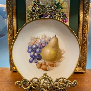 Schumann Porcelain Collectible Fruits Wall Decor Plate - Vintage German Porcelain, Handpainted Decorative Plate, First Quality