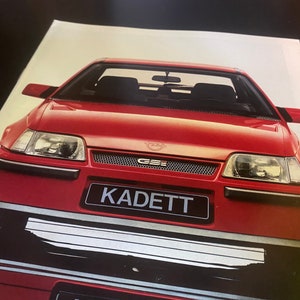 Folleto de coches clásicos Opel Kadett, Carpeta de coches antiguos, Folleto de coches clásicos