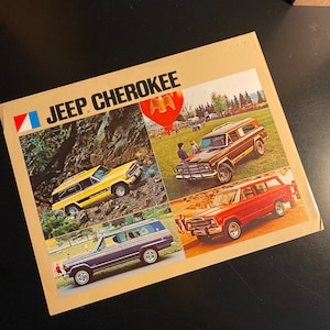 JEEP Cherokee Classic Car Brochure, Jeep Vintage Car Folder,  Jeep Classic Car Brochure