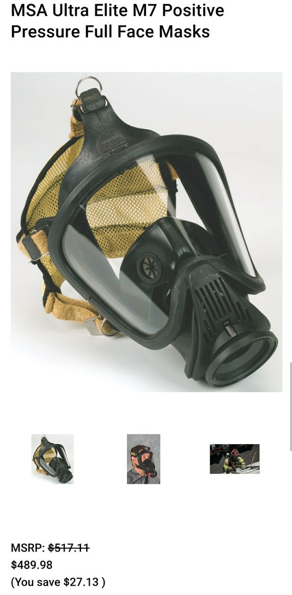 MSA Ultra Elite Full Face Respirator Mask SCBA Etsy Canada