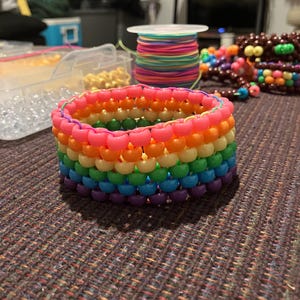 Rainbow Kandi cuff