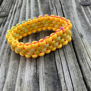 Mac N Cheese Yellow Kandi cuff