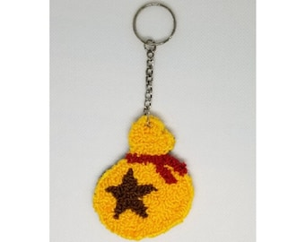 AC Bell Bag Handmade Keychain | Punch Needle Embroidery