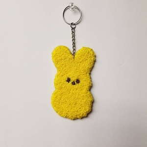 Easter Marshmallow Bunny Handmade Keychain