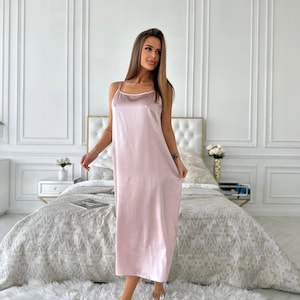Mulberry Nightgown Real Silk Clothes For Women Sleep Dress Natural Fabric Gift Underwear Nighty Chemise Christmas New Year Birthday Wife