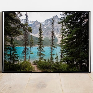Moraine Lake Photography Print: Banff National Park Mountain Scenery