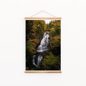Autumn Waterfall Print, Peaceful Landscape Artwork, Forest Scenery Print, Nature Wall Decor, Landscape Fine Art Print, New Hampshire Art