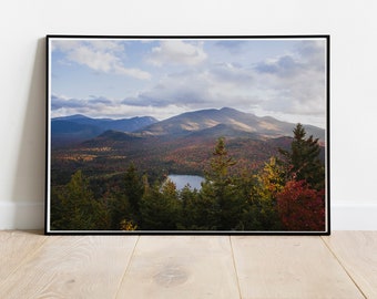 Adirondack Autumn Landscape Print: Heart Lake, High Peaks