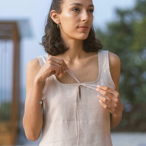 Linen Dress- Maxi Linen Dress- Simple Linen Dress- Natural Color Linen Dress
