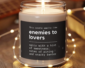 Vela perfumada Enemies to Lovers / regalo para amantes de los libros, booktok, regalo para lectores, libros picantes, lectores de romance, amantes de los libros