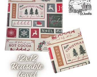 Reusable 'Paper' Towel - Tidings Of Christmas by Whistle Stop Wonders