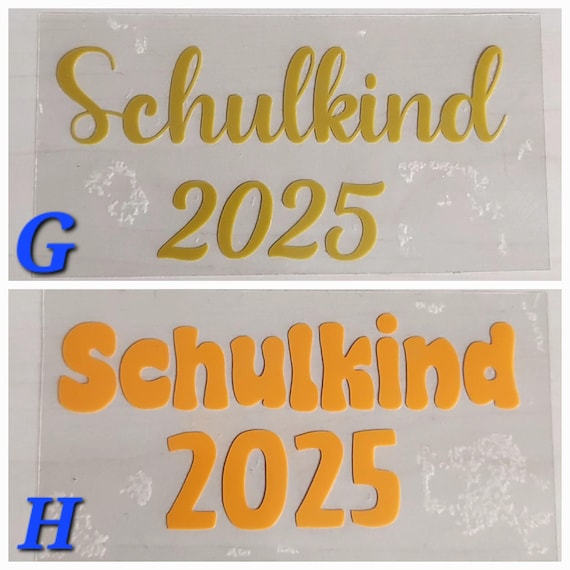 Bügelbild Set Schulkind 2025 | Meerjungfrau Design | Für T-Shirt & Schultüte