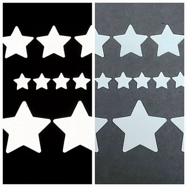 Iron-on patch | reflective stars | various sizes