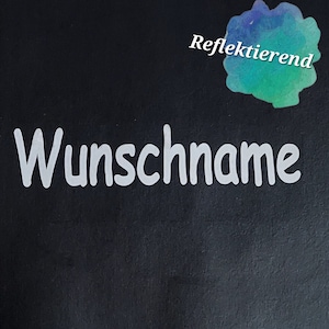 Bügelbild | Reflektierend Wunschname | persönliches Geschenk