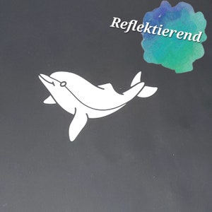 iron-on patch | reflective dolphin