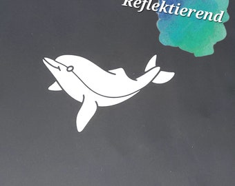 Bügelbild reflektierender Delphin