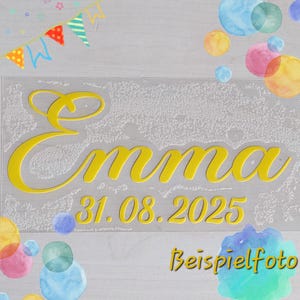 Bügelbild für Schultüten | Name und Datum | personalisiert | Geschenk Einschulung | Aufbügler