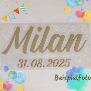 Bügelbild für Schultüten | Name und Datum | personalisiert | Geschenk Einschulung | Aufbügler
