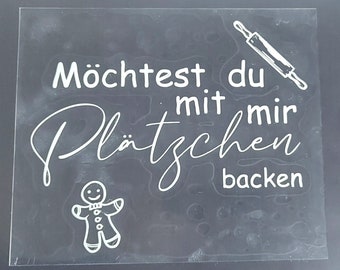 Bügelbild | Möchtest du mit mir Plätzchen backen