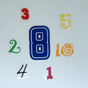 Bügelbild | Wunschzahlen | Geschenk | Geburtstag | Aufbügler