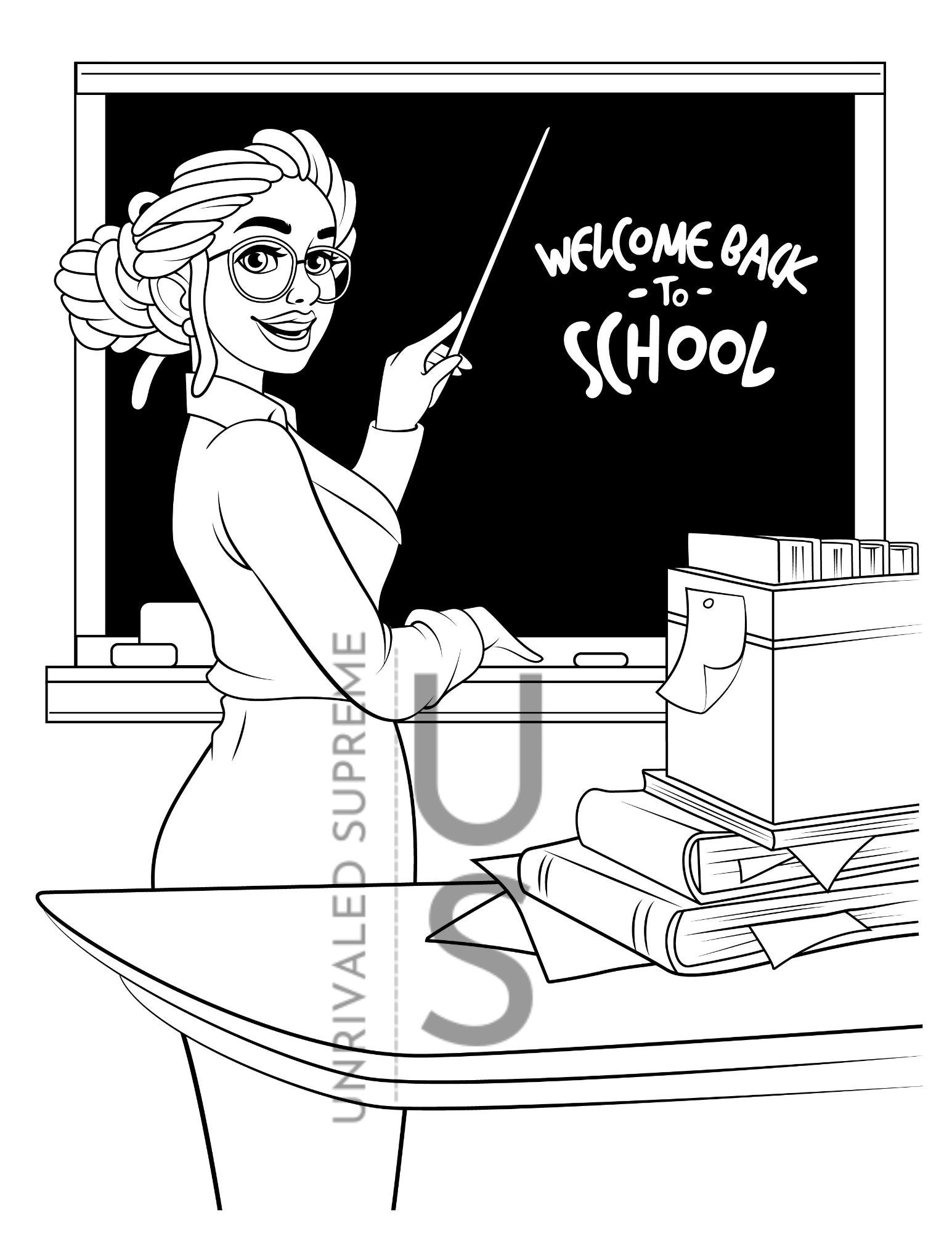 Teacher Coloring Page