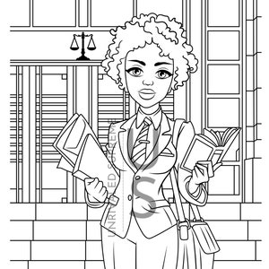 Lawyer Coloring Page | Kids Coloring Page | Kids Coloring Sheet | Adult Coloring Page | Printable Activity | Print Coloring