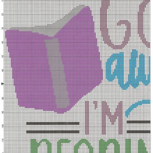 Go Away I'm Reading Cross Stitch Pattern, Book Cross Stitch, DIY Craft