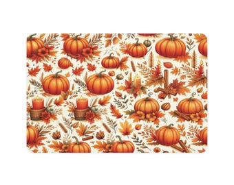 Alfombrilla para comida de mascotas "Cosecha de Otoño" (12x18)