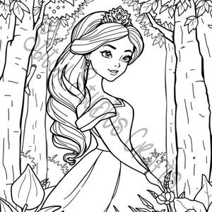 Princess Themed Coloring Pages, Printable Coloring Pages
