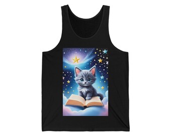 Reading Kitten Unisex Jersey Tank