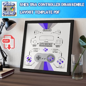 Download SNES USA Controller Disassemble Layout Template PDF format