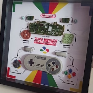 SNES shadow box diorama controller Game console frame