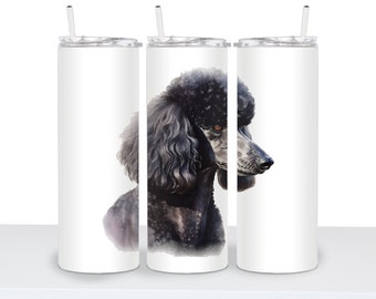 Black Poodle 20oz tumbler