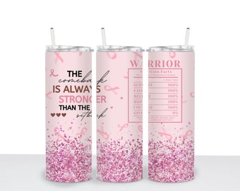 Breast cancer 20 oz tumbler - The comeback is always stronger than the setback