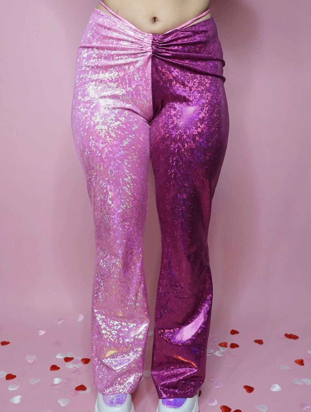 Pink Sequin Rave Outfit – Handmade Two-tone Festival Set - Etsy
