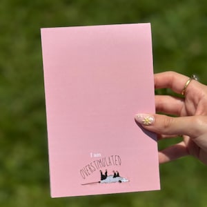 Funny Opossum Notepad: Over Stimulated To-Do List, Salmon Pink