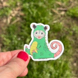 Pegatina: Planificador de zarigüeyas de dinosaurios, manualidades, pegatinas de vinilo, vida silvestre, rehabilitación de animales, amantes de los animales