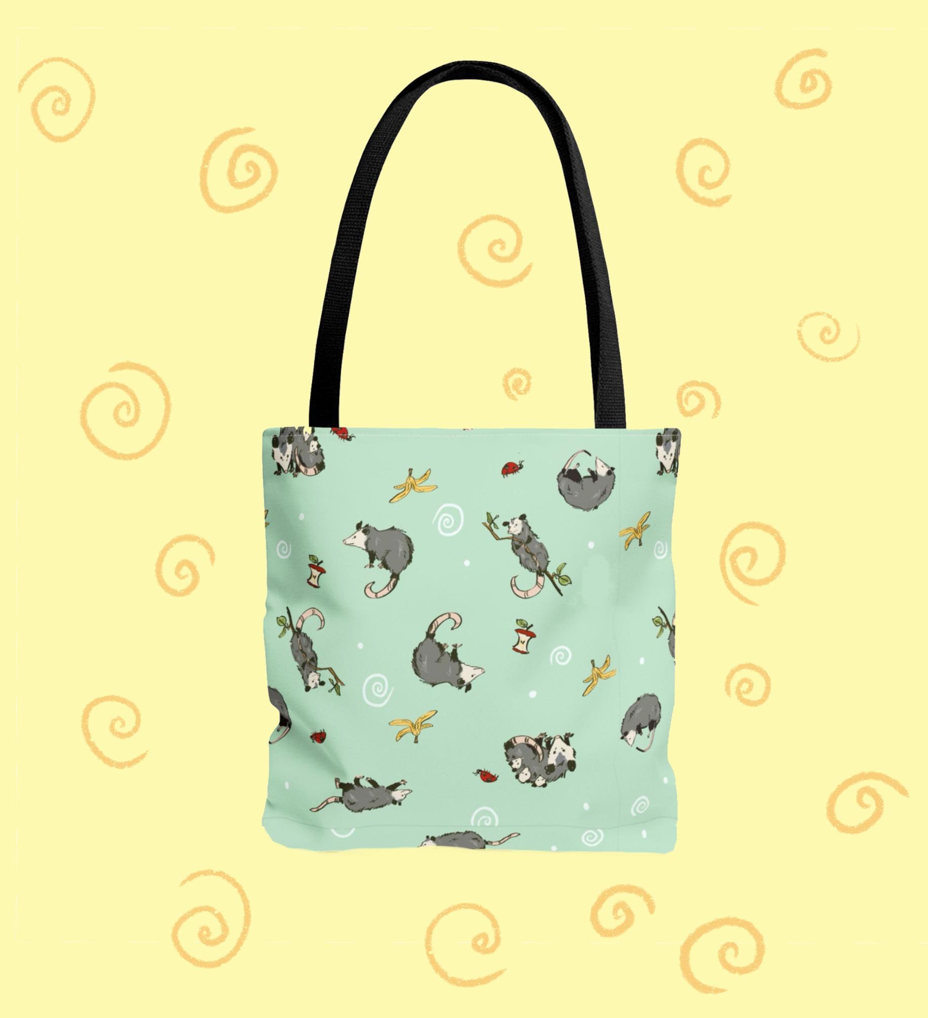 Tote : Opossum Doing Opossum Things! Painting, Artist, Possum Humor, Wildlife, Rehabber, Gift, Teacher
