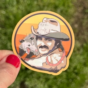 Aufkleber: Burt Reynolds PIC Possum Opossum Planner, Craft, Vinyl Art Sticker, Wildtiere, Tier-Rehab, Tierliebhaber