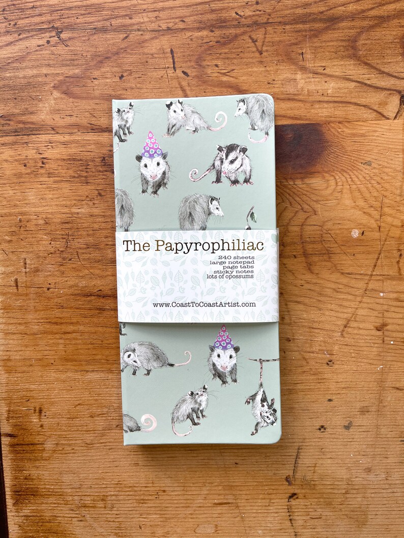 Notepad Booklet : Opossum Possum Notebook Sticky Notes Art | Etsy