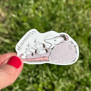 Aufkleber: Possum Opossum Planner, Planer Sticker, Vinyl Art Sticker, Wildlife, Animal Reha, Tierliebhaber