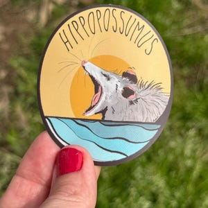 Aufkleber: Hippopossumus Possum Opossum Planner, Craft, Vinyl Art Sticker, Wildtiere, Tier Reha, Tierliebhaber