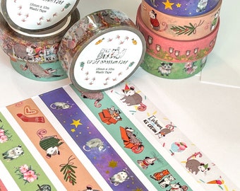 Washi Tape : Awesome Rosie Possum Opossum Washi Tape Planner, Craft, Wildlife, Rehabber, Animal Lover WASHITAPE, Scrapbook, Gift, Stocking