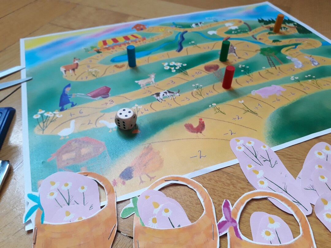 Math Game Counting and Calculating Camomilla Flowers IN 5 Etsy