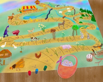 Math Game Counting and calculating Camomilla flowers - IN 5 LANGUAGES