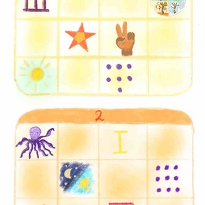 Waldorf Math Bingo - printable game to learn about quality of numbers