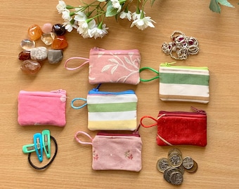 Mini-porte-monnaie pour pièces de monnaie, cristaux et bijoux