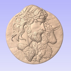 Jesus The Good Shepperd 3D CNC file