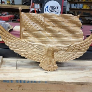 Flag and Eagle 3D CNC file