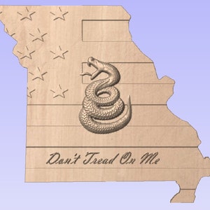 Don&#39;t Tread on Me Missouri set 3D CNC file set